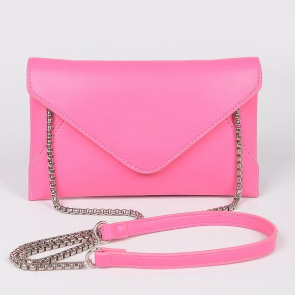 Faux Leather Small Envelope Clutch - Picture 1 of 8